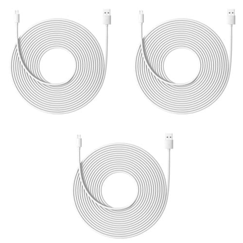 Verilux® 16.4Ft Micro USB Extension Cable A to Charging for Security Camera Compatible with Wyze Cam Pan Xiaomi Home EZVIZ Enabled Devices 3 PCS Verilux® 16.4Ft Micro USB Extension Cable A to Charging for Security Camera Compatible with Wyze Cam Pan Xiaomi Home EZVIZ Enabled Devices 3 PCS
